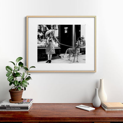 Woman Walking Pet Cheetah in London, 1939 Framed Art Print Gallery Image 21