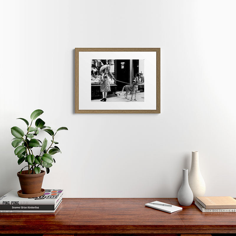 Woman Walking Pet Cheetah in London, 1939 Framed Art Print Gallery Image 40