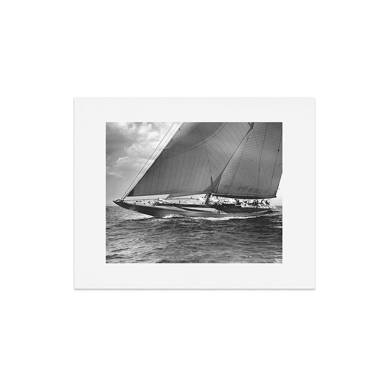 12-meter Sailing Yacht America's Cup Races nautical black and white photograph Art Print Gallery Image 5