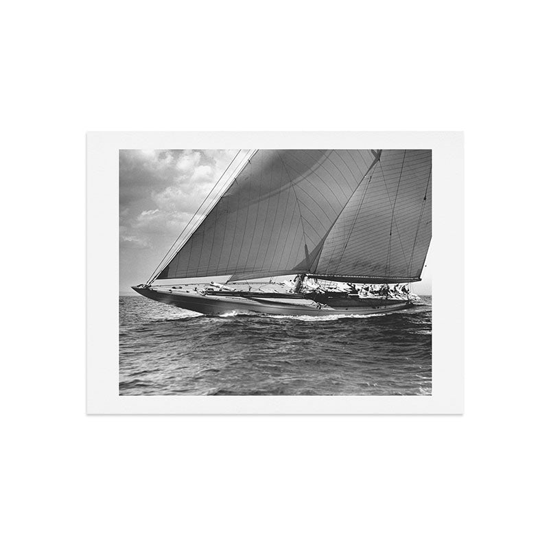 12-meter Sailing Yacht America's Cup Races nautical black and white photograph Art Print Gallery Image 7