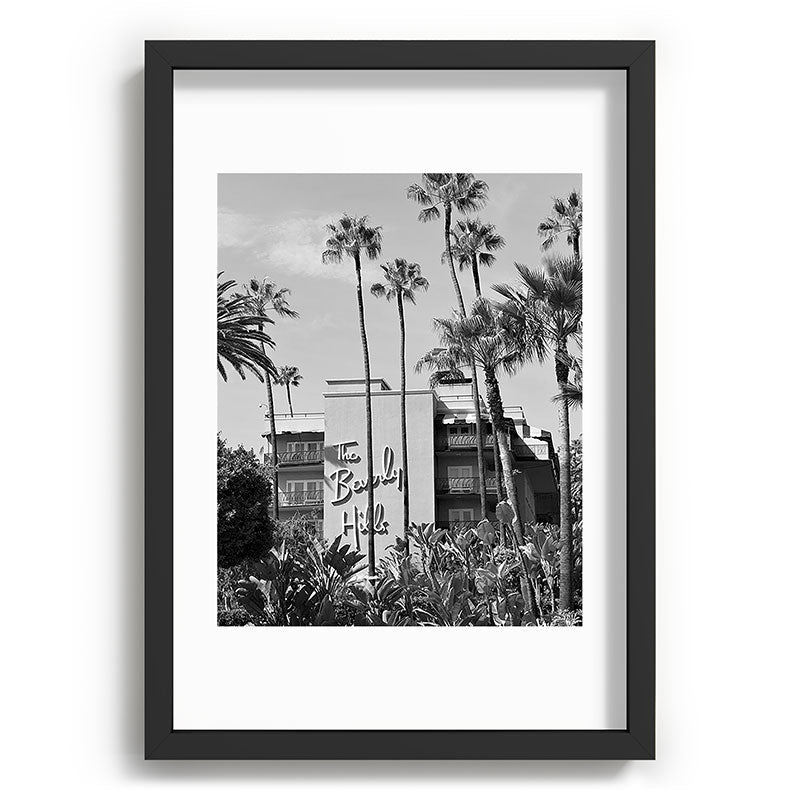 Beverly Hills Hotel, California black and white photograph / black and white photography Framed Art Print Gallery Image 81