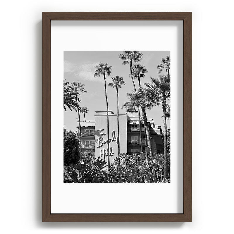 Beverly Hills Hotel, California black and white photograph / black and white photography Framed Art Print Gallery Image 89
