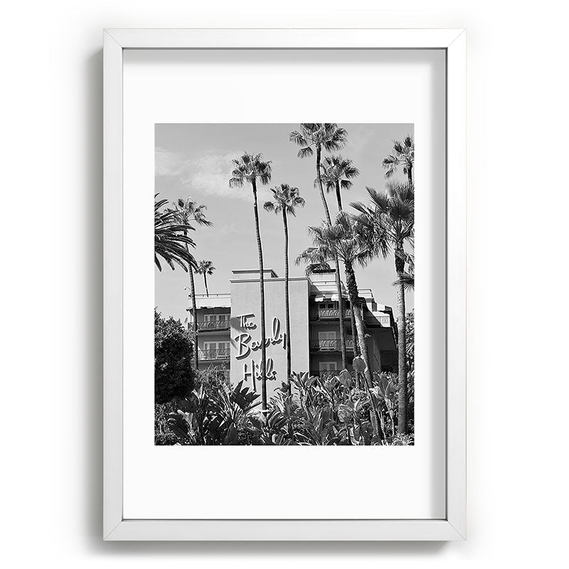 Beverly Hills Hotel, California black and white photograph / black and white photography Framed Art Print Gallery Image 105
