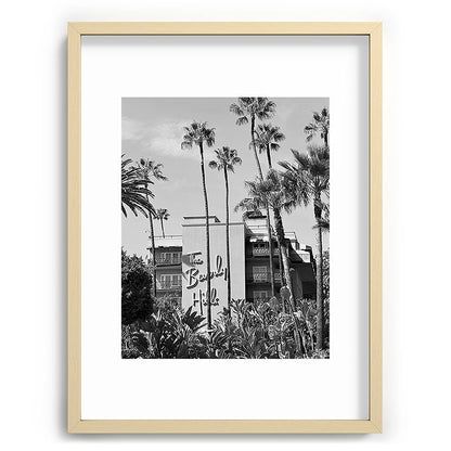 Beverly Hills Hotel, California black and white photograph / black and white photography Framed Art Print Gallery Image 99