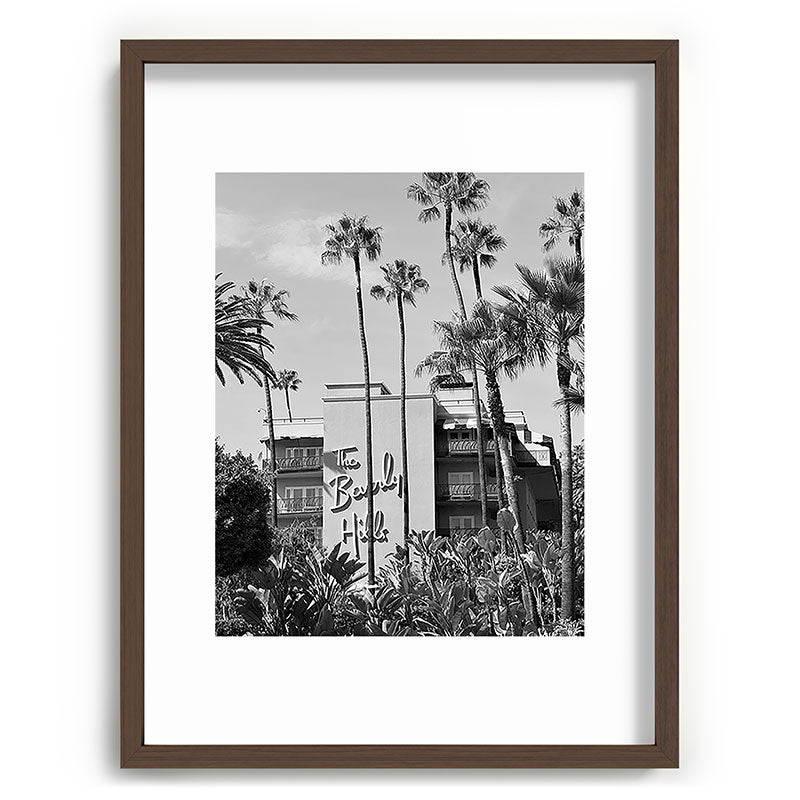Beverly Hills Hotel, California black and white photograph / black and white photography Framed Art Print Gallery Image 91