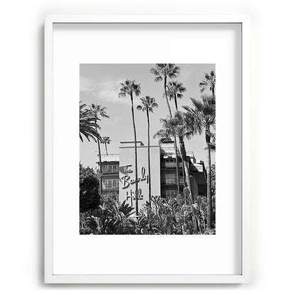 Beverly Hills Hotel, California black and white photograph / black and white photography Framed Art Print Gallery Image 107