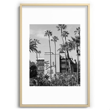Beverly Hills Hotel, California black and white photograph / black and white photography Framed Art Print Gallery Image 102