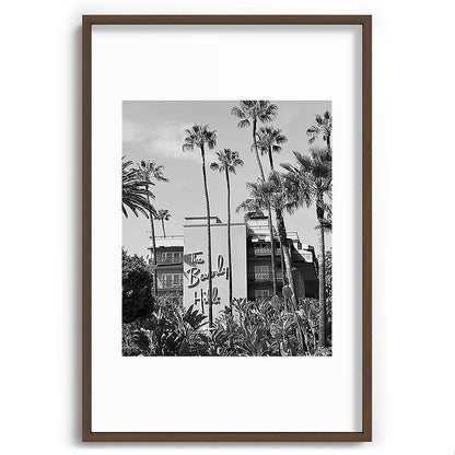Beverly Hills Hotel, California black and white photograph / black and white photography Framed Art Print Gallery Image 94