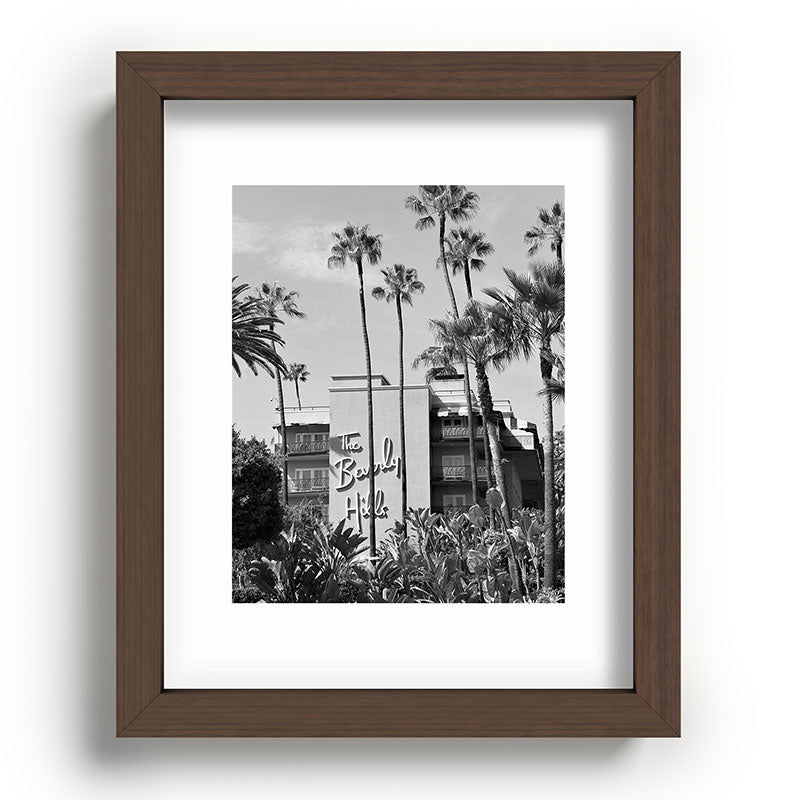 Beverly Hills Hotel, California black and white photograph / black and white photography Framed Art Print Gallery Image 86