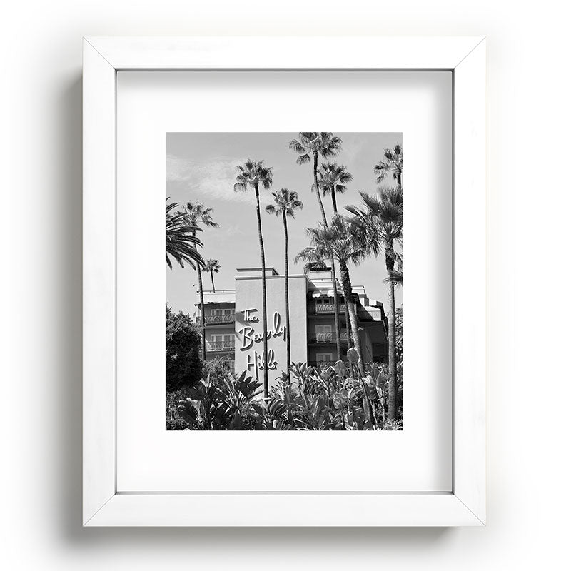 Beverly Hills Hotel, California black and white photograph / black and white photography Framed Art Print Gallery Image 103