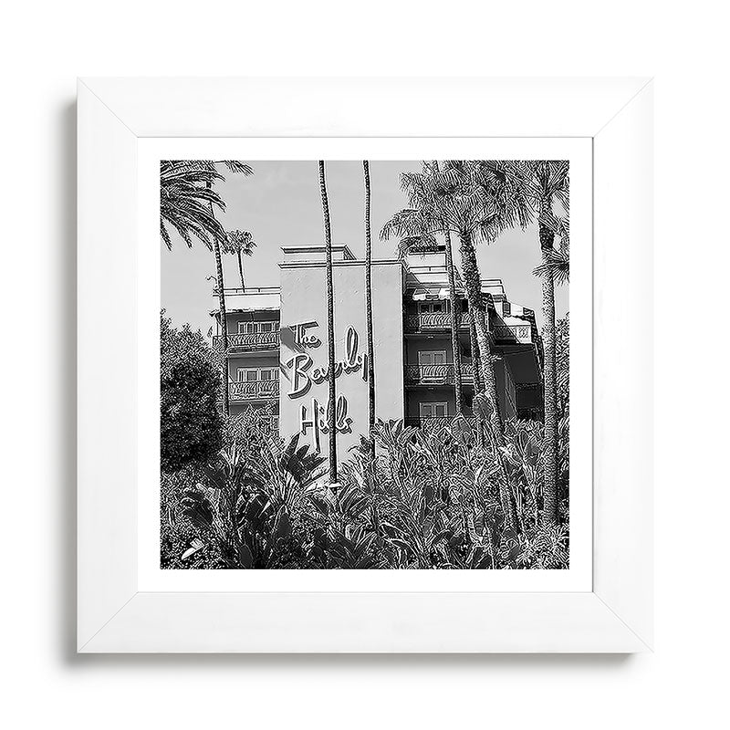 Beverly Hills Hotel, California black and white photograph / black and white photography Framed Art Print Gallery Image 79