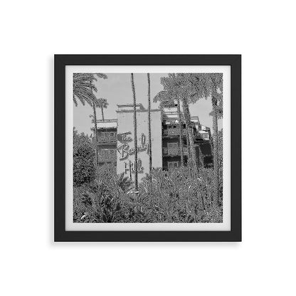 Beverly Hills Hotel, California black and white photograph / black and white photography Framed Art Print Gallery Image 50