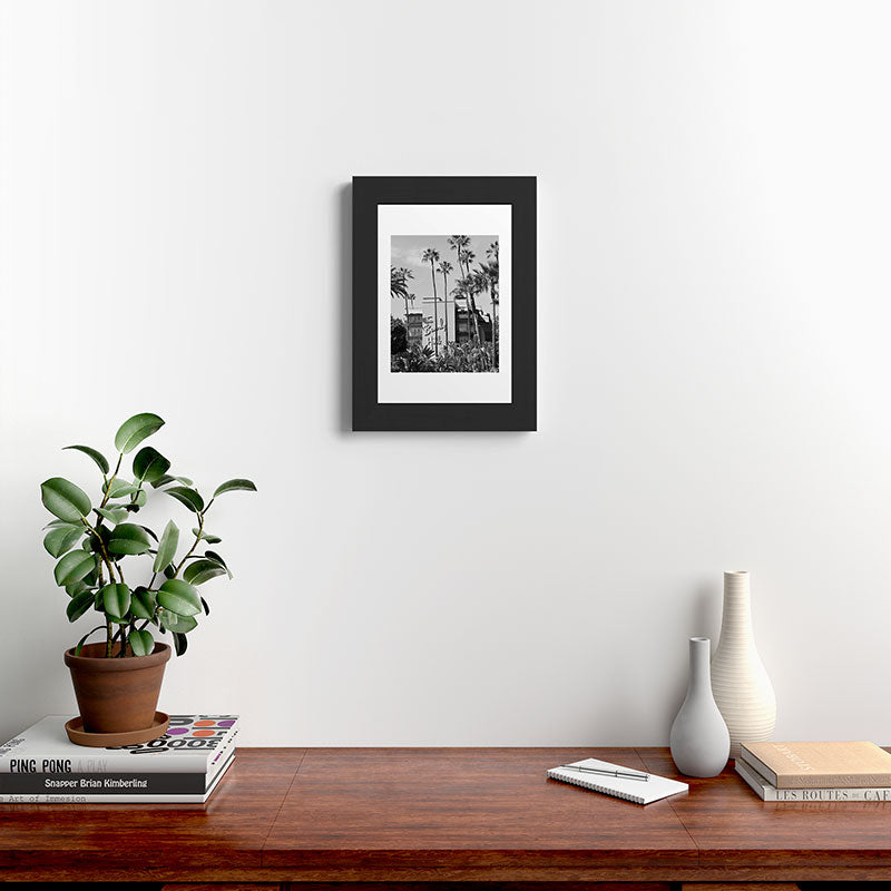 Beverly Hills Hotel, California black and white photograph / black and white photography Framed Art Print Gallery Image 42
