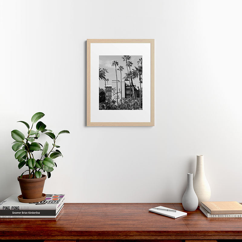 Beverly Hills Hotel, California black and white photograph / black and white photography Framed Art Print Gallery Image 64