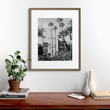 Beverly Hills Hotel, California black and white photograph / black and white photography Framed Art Print Gallery Image 58