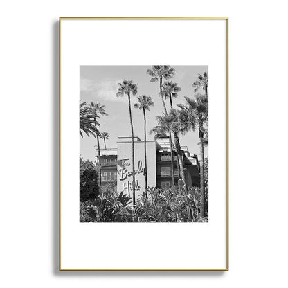Beverly Hills Hotel, California black and white photograph / black and white photography Framed Art Print Gallery Image 127