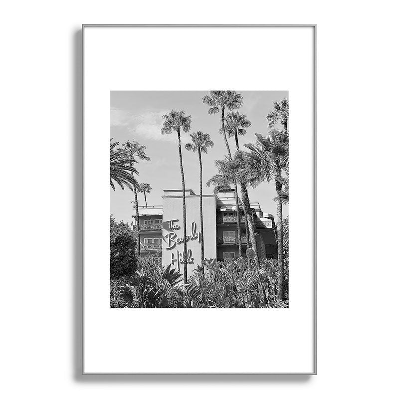 Beverly Hills Hotel, California black and white photograph / black and white photography Framed Art Print Gallery Image 137