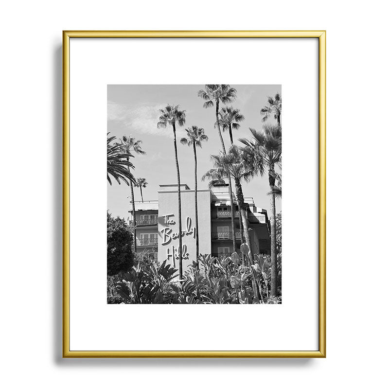 Beverly Hills Hotel, California black and white photograph / black and white photography Framed Art Print Gallery Image 121