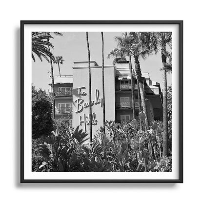 Beverly Hills Hotel, California black and white photograph / black and white photography Framed Art Print Gallery Image 122