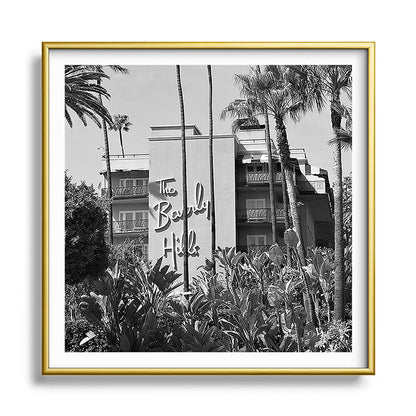Beverly Hills Hotel, California black and white photograph / black and white photography Framed Art Print Gallery Image 133