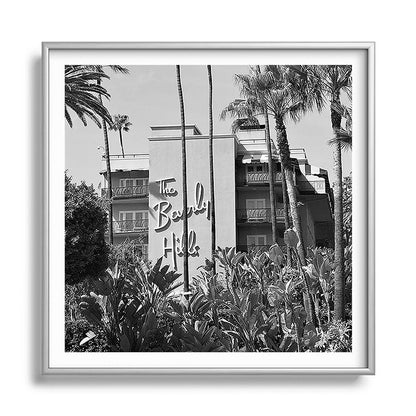 Beverly Hills Hotel, California black and white photograph / black and white photography Framed Art Print Gallery Image 140