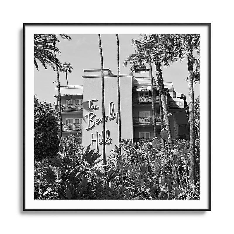 Beverly Hills Hotel, California black and white photograph / black and white photography Framed Art Print Gallery Image 126
