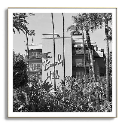 Beverly Hills Hotel, California black and white photograph / black and white photography Framed Art Print Gallery Image 139