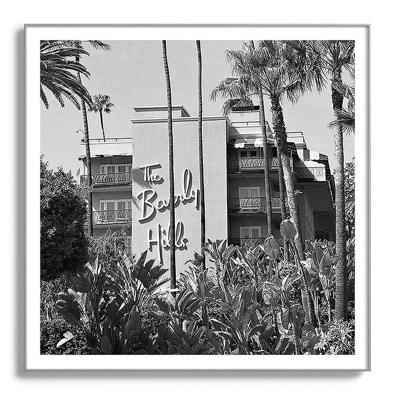 Beverly Hills Hotel, California black and white photograph / black and white photography Framed Art Print Gallery Image 142