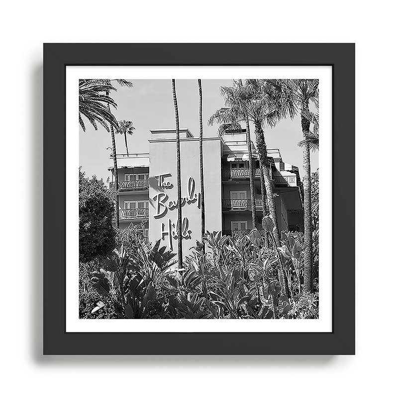Beverly Hills Hotel, California black and white photograph / black and white photography Framed Art Print Gallery Image 2