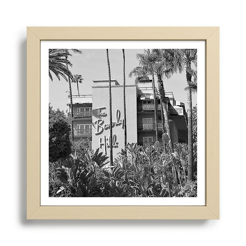 Beverly Hills Hotel, California black and white photograph / black and white photography Framed Art Print Gallery Image 24
