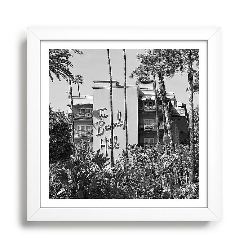 Beverly Hills Hotel, California black and white photograph / black and white photography Framed Art Print Gallery Image 35