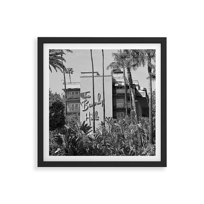Beverly Hills Hotel, California black and white photograph / black and white photography Framed Art Print Gallery Image 7