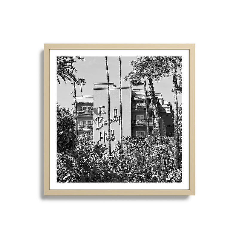 Beverly Hills Hotel, California black and white photograph / black and white photography Framed Art Print Gallery Image 27