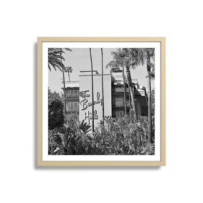 Beverly Hills Hotel, California black and white photograph / black and white photography Framed Art Print Gallery Image 27