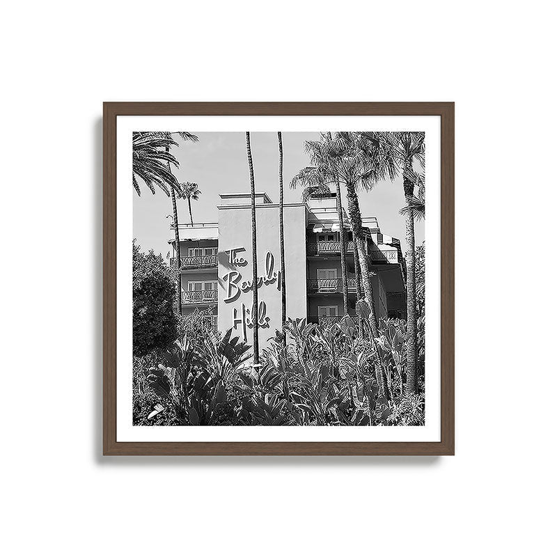 Beverly Hills Hotel, California black and white photograph / black and white photography Framed Art Print Gallery Image 17