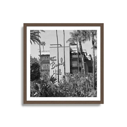 Beverly Hills Hotel, California black and white photograph / black and white photography Framed Art Print Gallery Image 17