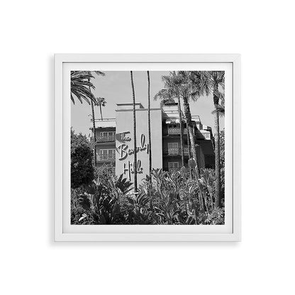 Beverly Hills Hotel, California black and white photograph / black and white photography Framed Art Print Gallery Image 38