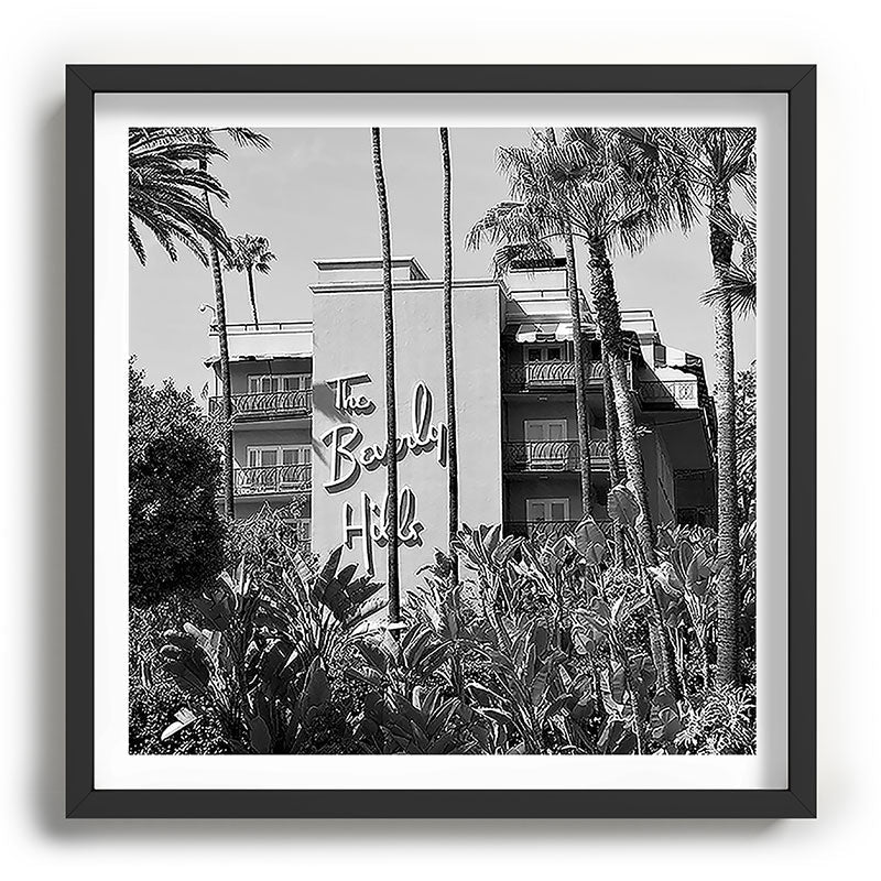 Beverly Hills Hotel, California black and white photograph / black and white photography Framed Art Print Gallery Image 93