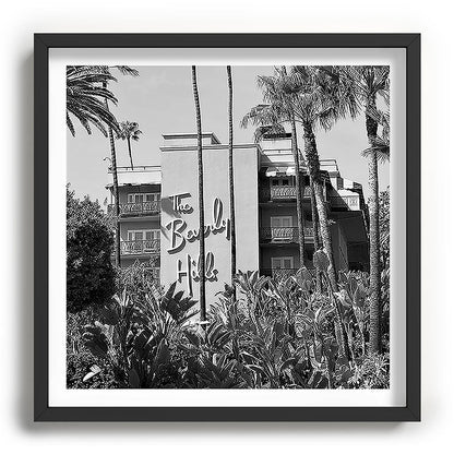 Beverly Hills Hotel, California black and white photograph / black and white photography Framed Art Print Gallery Image 93