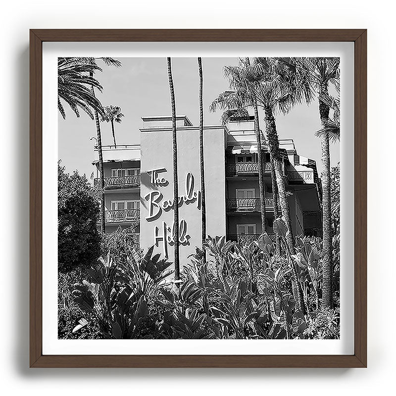 Beverly Hills Hotel, California black and white photograph / black and white photography Framed Art Print Gallery Image 101