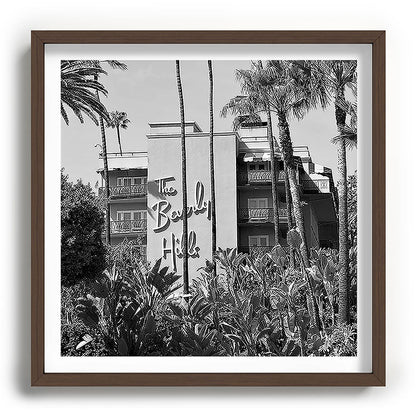 Beverly Hills Hotel, California black and white photograph / black and white photography Framed Art Print Gallery Image 101