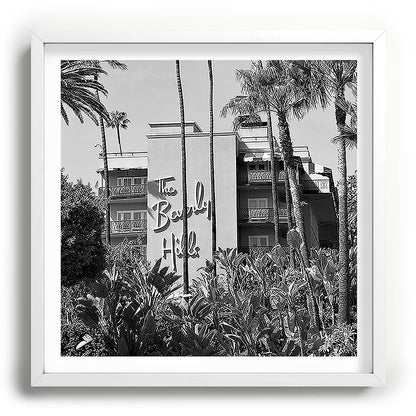 Beverly Hills Hotel, California black and white photograph / black and white photography Framed Art Print Gallery Image 118