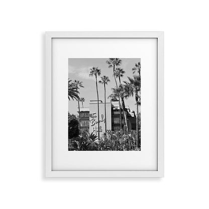 Beverly Hills Hotel, California black and white photograph / black and white photography Framed Art Print Gallery Image 30