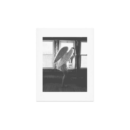 Caught Her Sneaking Out the Bathroom Window female angel black and white photograph - photography - photographs wall decor Art Print Gallery Image 3