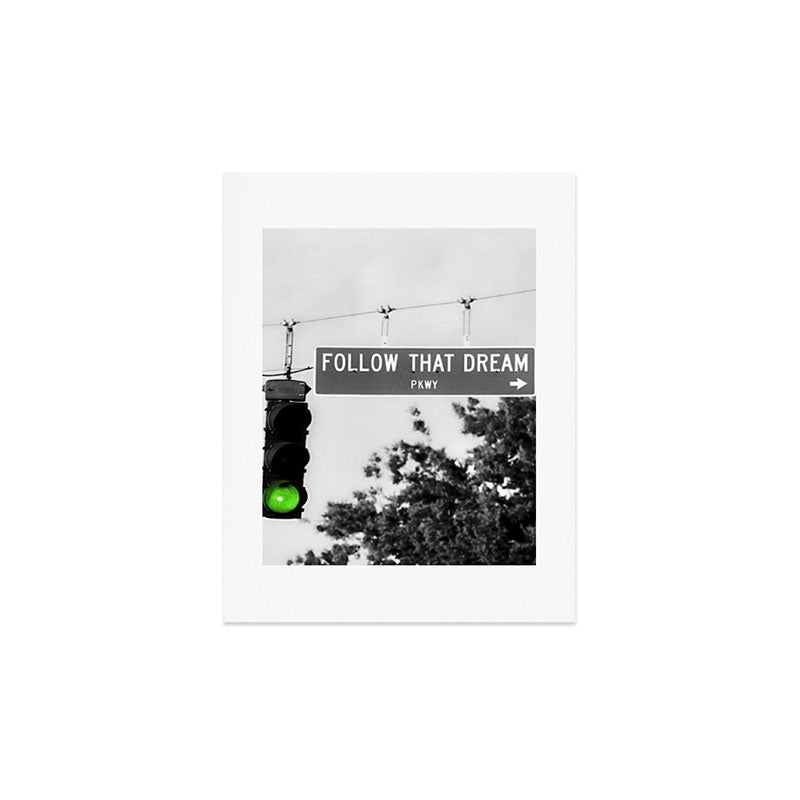 Follow That Dream Parkway black and white inspirational photograph / art photography Art Print Gallery Image 3