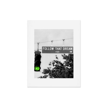 Follow That Dream Parkway black and white inspirational photograph / art photography Art Print Gallery Image 7