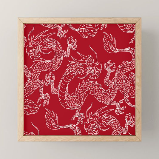 Lunar Year White Dragon Mini Art Print Gallery Image 2