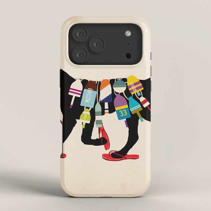 Black dog lab labrador buoy nautical beach ocean sandals flip flop art iPhone Case Gallery Image 4