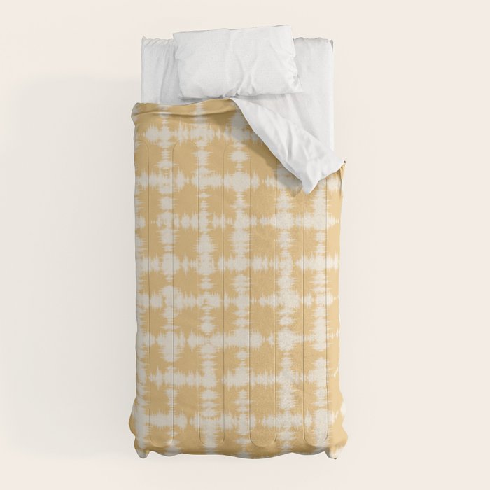 Tie dye checked in yellow Comforter Gallery Image 5