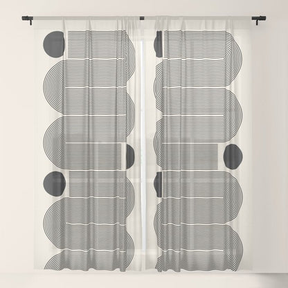 Abstraction_LINE_BLACK_DOT_VISUAL_ART_Minimlism_001A Window Curtain Gallery Image 21